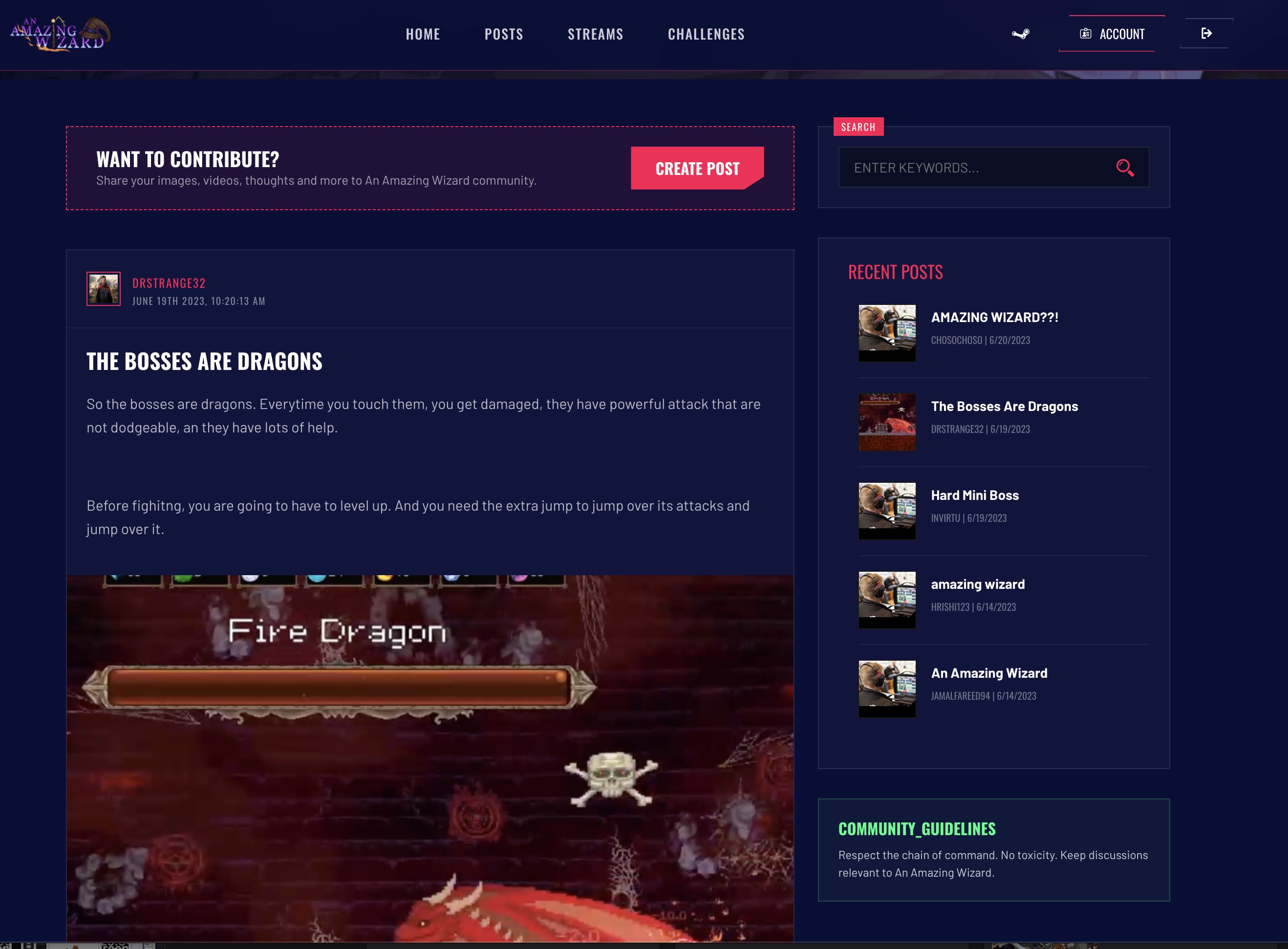 Built-in game communities
